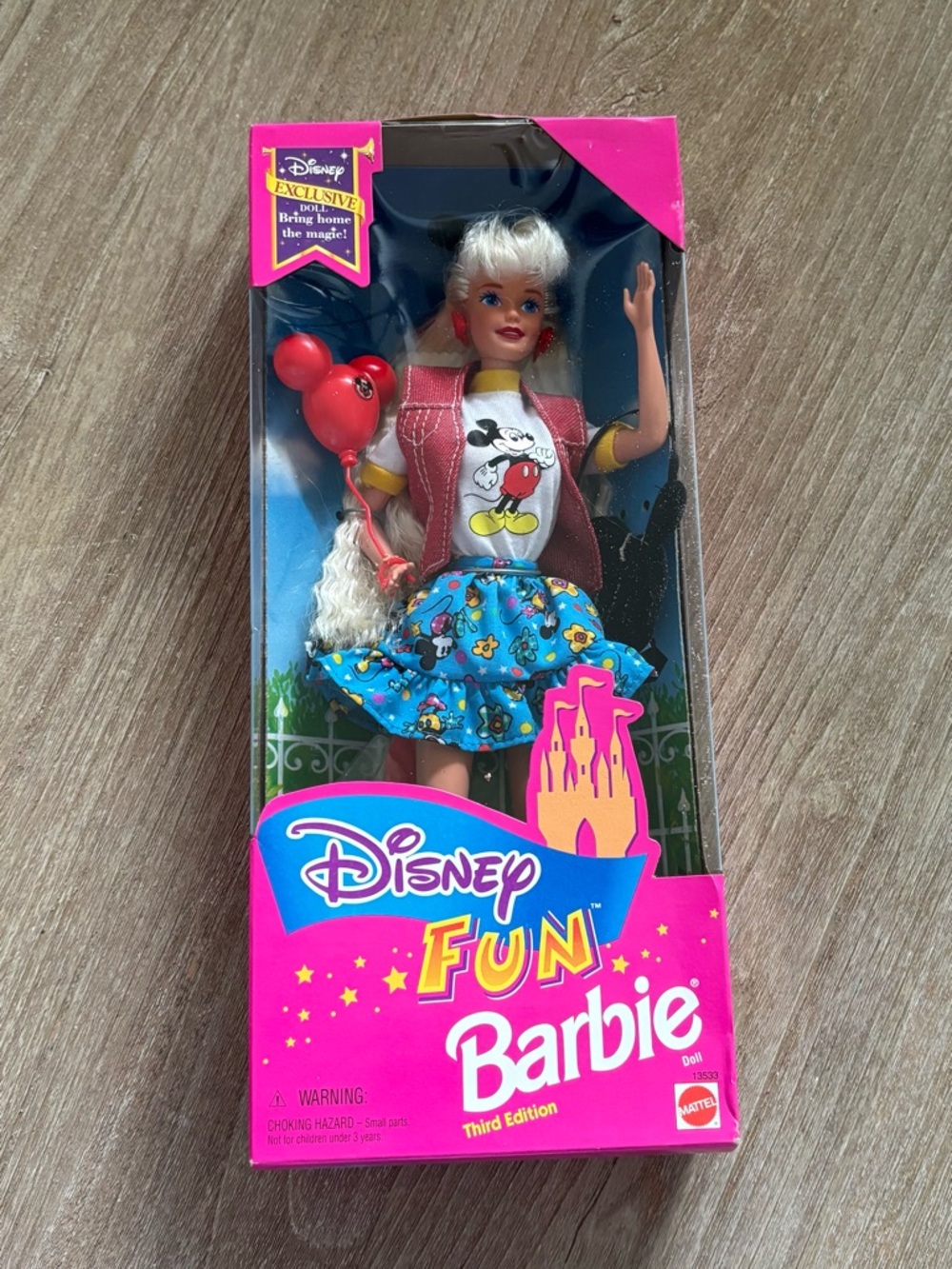 Rare Disney Fun Barbie Doll in Pink & Blue - 1996 - NIB - NRFP